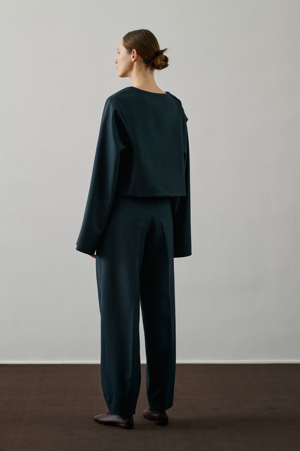 Blouse Eva - Pétrole - Laine - Femme vue 3