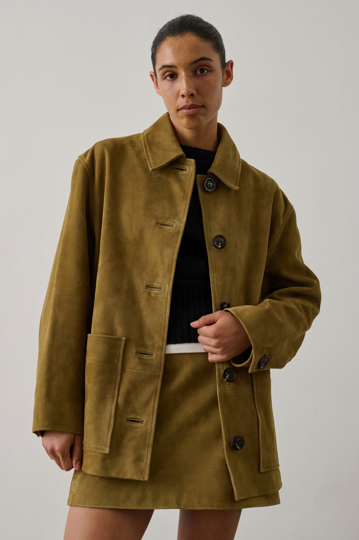 Mini-Jupe Inno - Sable - Cuir - Femme