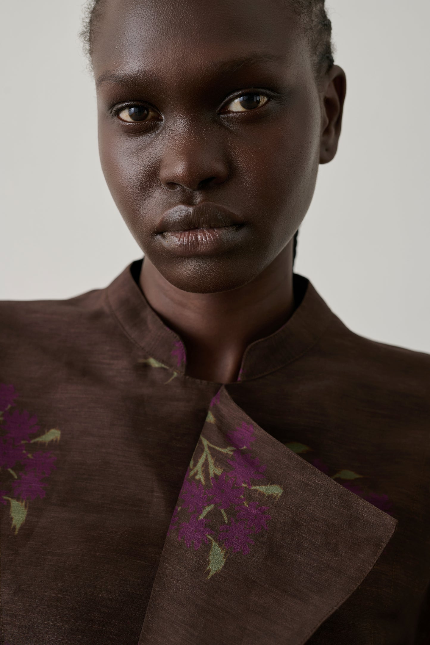 Blouse Hampton - Marron/Violet - Lin - Femme