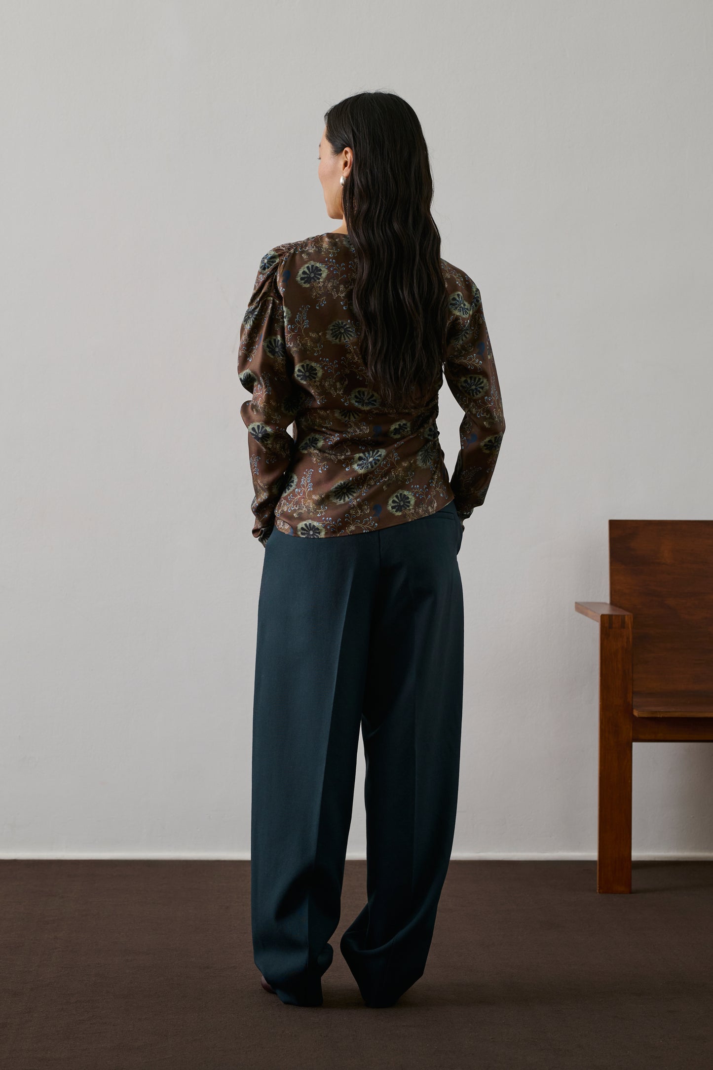 Pantalon Graham - Pétrole - Laine - Femme