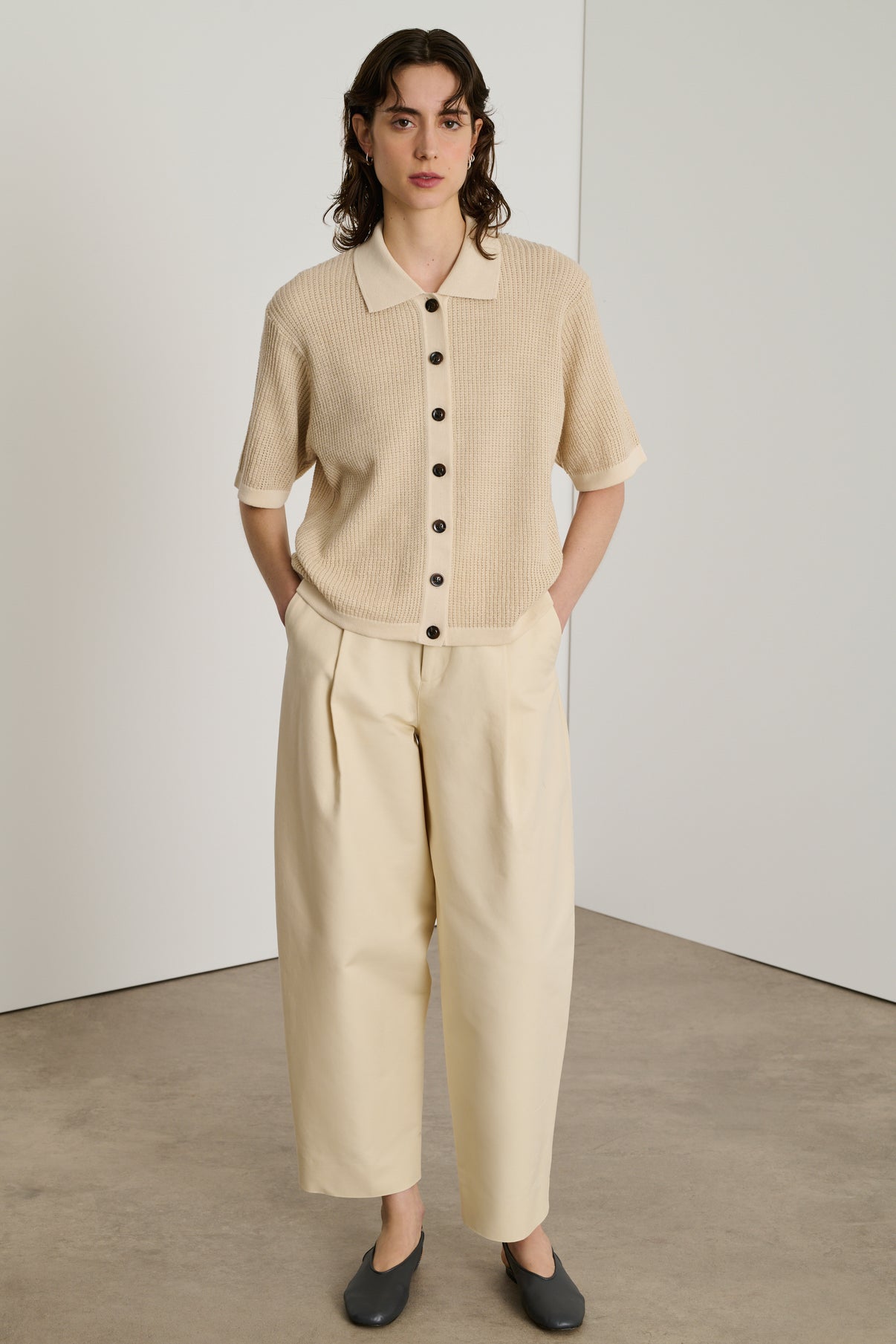 Pantalon Daley - Blanc Cassé - Coton - Femme vue 1