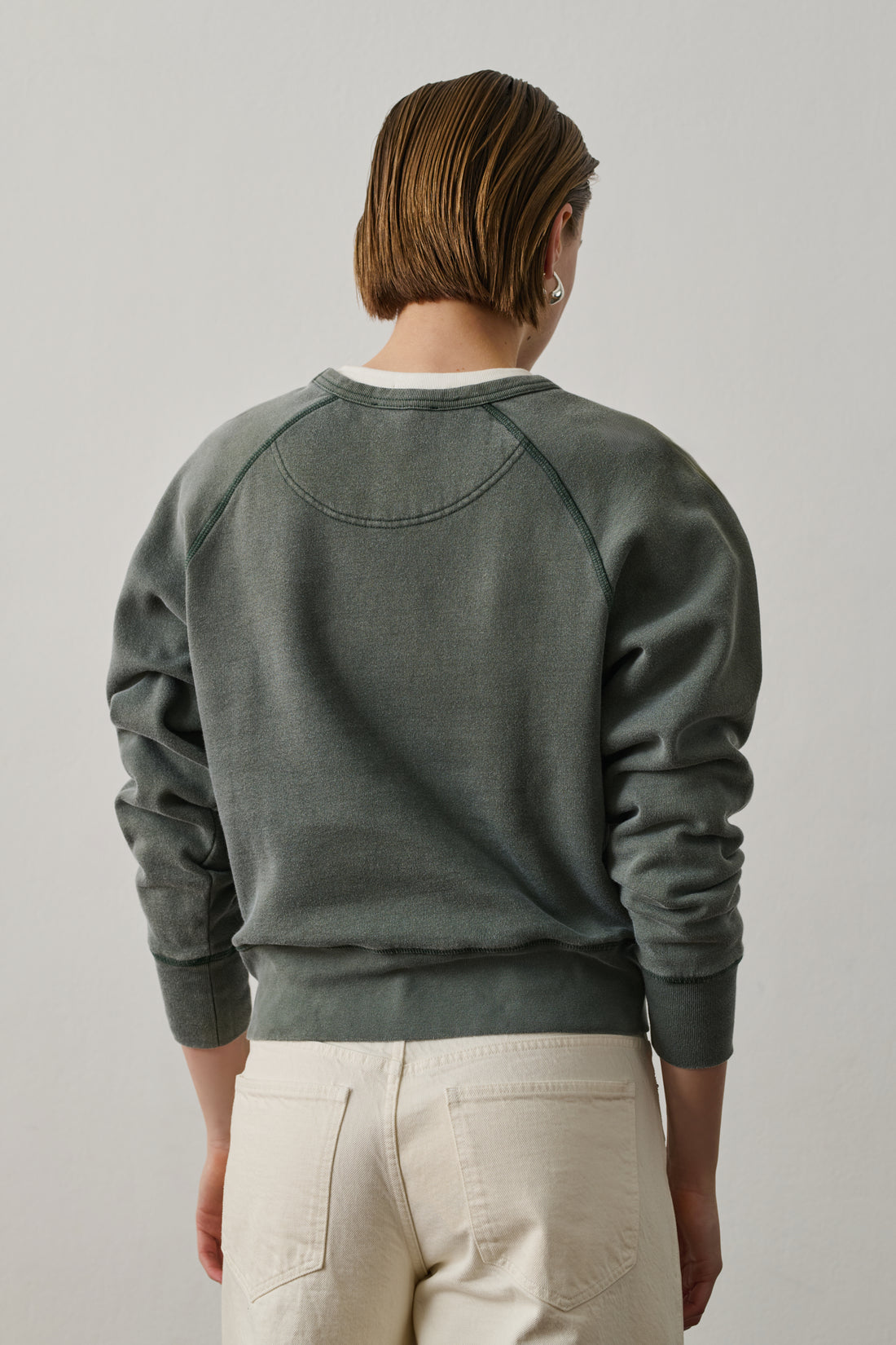 Sweatshirt Apollo - Gris Vert - Coton - Femme